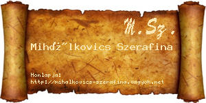 Mihálkovics Szerafina névjegykártya